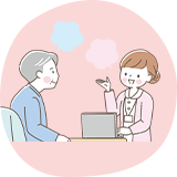 面談している様子イラスト