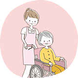 訪問看護のサービス風景イラスト